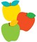 Carson Dellosa 36-Piece Red, Yellow, and Green Apples, Colorful Cardstock Fruit Cutouts for Name Tags, Bulletin Board, Back to School Decorations, and Classroom Decor
